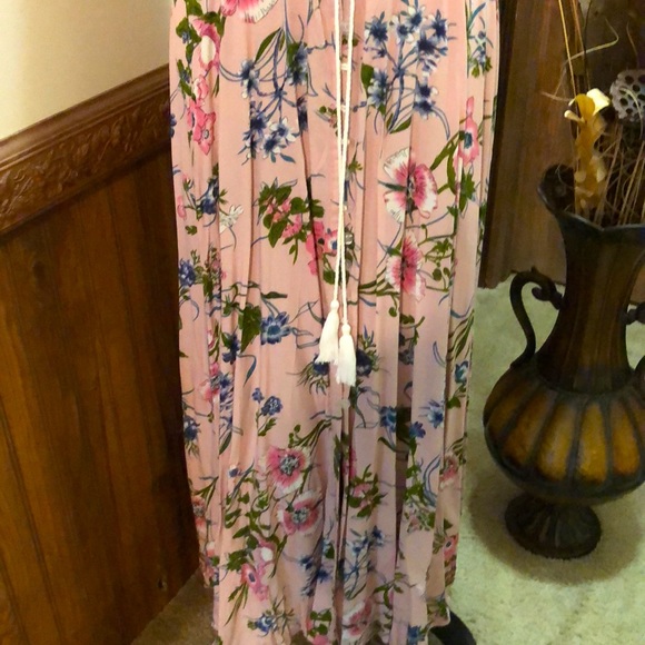 Last One! NWT Sexy Front Button Floral Maxi Dress - Picture 5 of 8